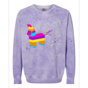 ¡Ay Dios Mio! Piñata Problems Worried Burro Pinata has Candy Accident Classic Colorblast Crewneck Sweatshirt