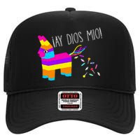 ¡Ay Dios Mio! Piñata Problems Worried Burro Pinata has Candy Accident Classic High Crown Mesh Back Trucker Hat