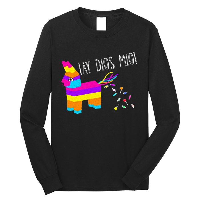 ¡Ay Dios Mio! Piñata Problems Worried Burro Pinata has Candy Accident Classic Long Sleeve Shirt