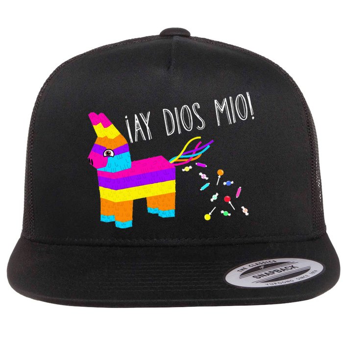 ¡Ay Dios Mio! Piñata Problems Worried Burro Pinata has Candy Accident Classic Flat Bill Trucker Hat