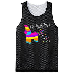 ¡Ay Dios Mio! Piñata Problems Worried Burro Pinata has Candy Accident Classic Mesh Reversible Basketball Jersey Tank