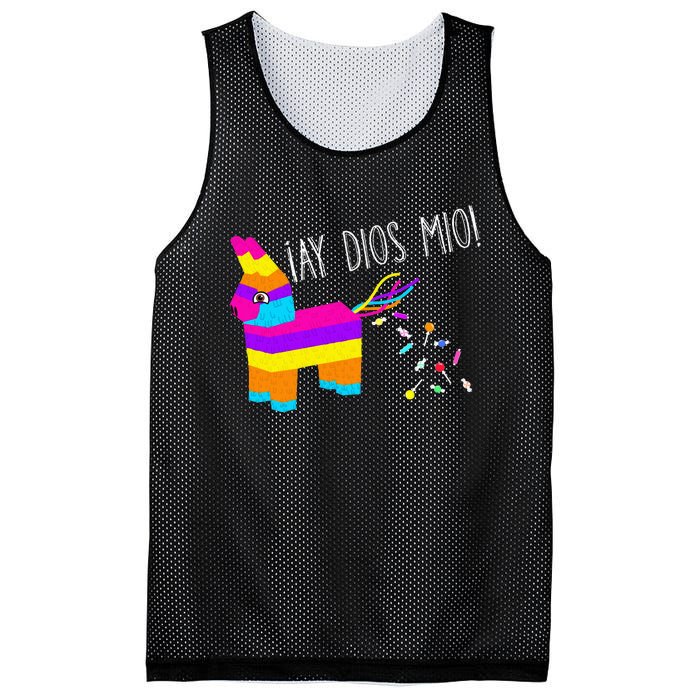 ¡Ay Dios Mio! Piñata Problems Worried Burro Pinata has Candy Accident Classic Mesh Reversible Basketball Jersey Tank