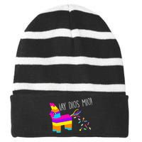 ¡Ay Dios Mio! Piñata Problems Worried Burro Pinata has Candy Accident Classic Striped Beanie with Solid Band