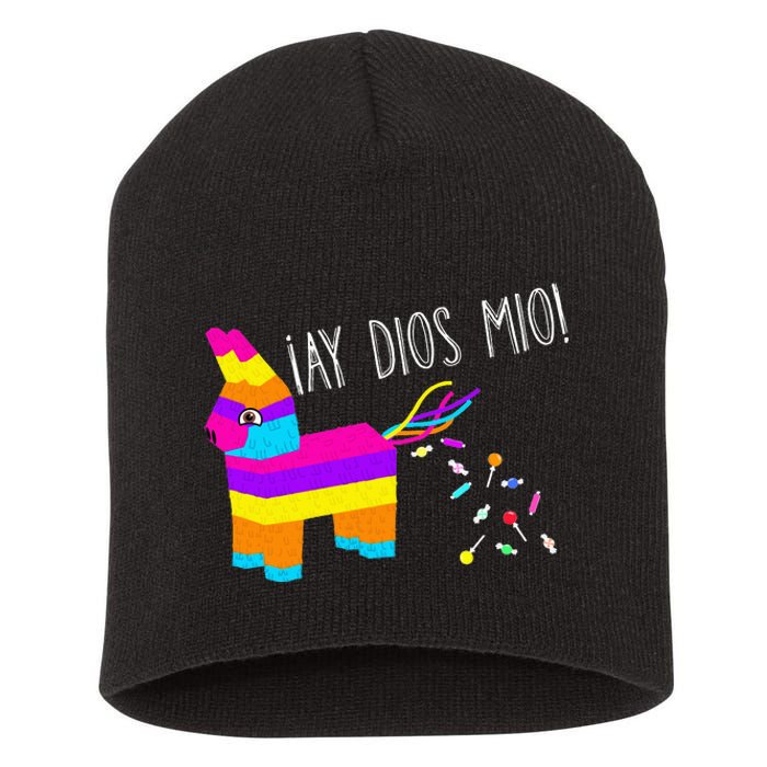 ¡Ay Dios Mio! Piñata Problems Worried Burro Pinata has Candy Accident Classic Short Acrylic Beanie