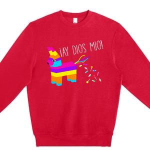 ¡Ay Dios Mio! Piñata Problems Worried Burro Pinata has Candy Accident Classic Premium Crewneck Sweatshirt