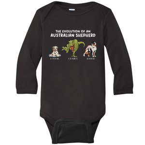 Aussie Dog Mom The Evolution Of An Australian Shepherd Baby Long Sleeve Bodysuit