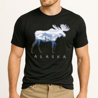 Alaska Day Moose Snowy Mountain Alaskan Tourist Or Resident Gift Cooling Performance Crew T-Shirt