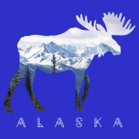 Alaska Day Moose Snowy Mountain Alaskan Tourist Or Resident Gift Button