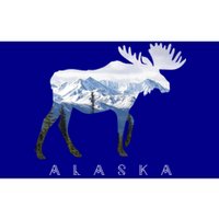 Alaska Day Moose Snowy Mountain Alaskan Tourist Or Resident Gift Bumper Sticker