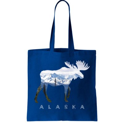 Alaska Day Moose Snowy Mountain Alaskan Tourist Or Resident Gift Tote Bag