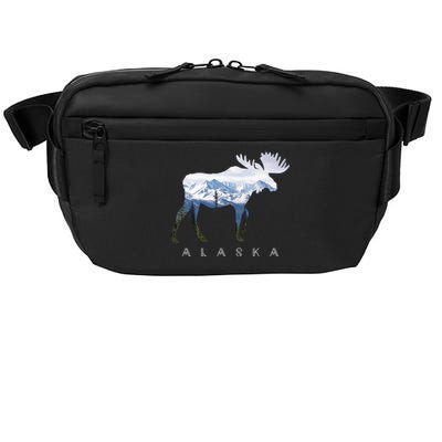 Alaska Day Moose Snowy Mountain Alaskan Tourist Or Resident Gift Crossbody Pack