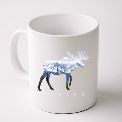 Alaska Day Moose Snowy Mountain Alaskan Tourist Or Resident Gift Coffee Mug