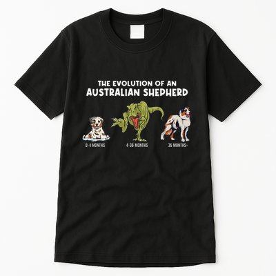 Aussie Dog Mom The Evolution Of An Australian Shepherd Tall T-Shirt