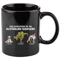 Aussie Dog Mom The Evolution Of An Australian Shepherd 11oz C Handle Ceramic Mug