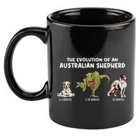 Aussie Dog Mom The Evolution Of An Australian Shepherd 11oz C Handle Ceramic Mug