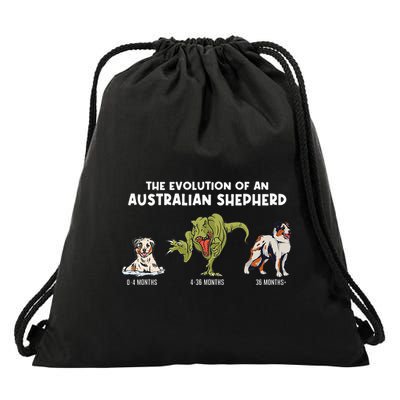Aussie Dog Mom The Evolution Of An Australian Shepherd Drawstring Bag