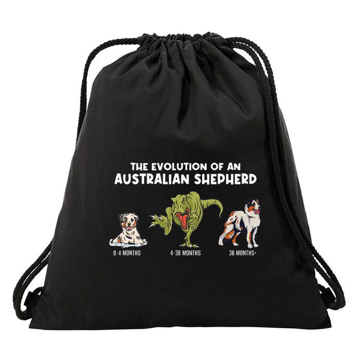 Aussie Dog Mom The Evolution Of An Australian Shepherd Drawstring Bag