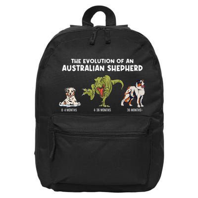 Aussie Dog Mom The Evolution Of An Australian Shepherd 16 in Basic Backpack