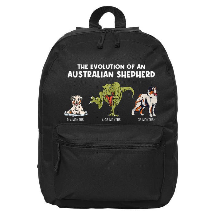Aussie Dog Mom The Evolution Of An Australian Shepherd 16 in Basic Backpack