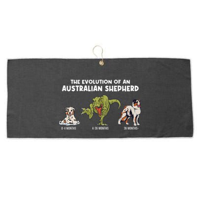 Aussie Dog Mom The Evolution Of An Australian Shepherd Large Microfiber Waffle Golf Towel