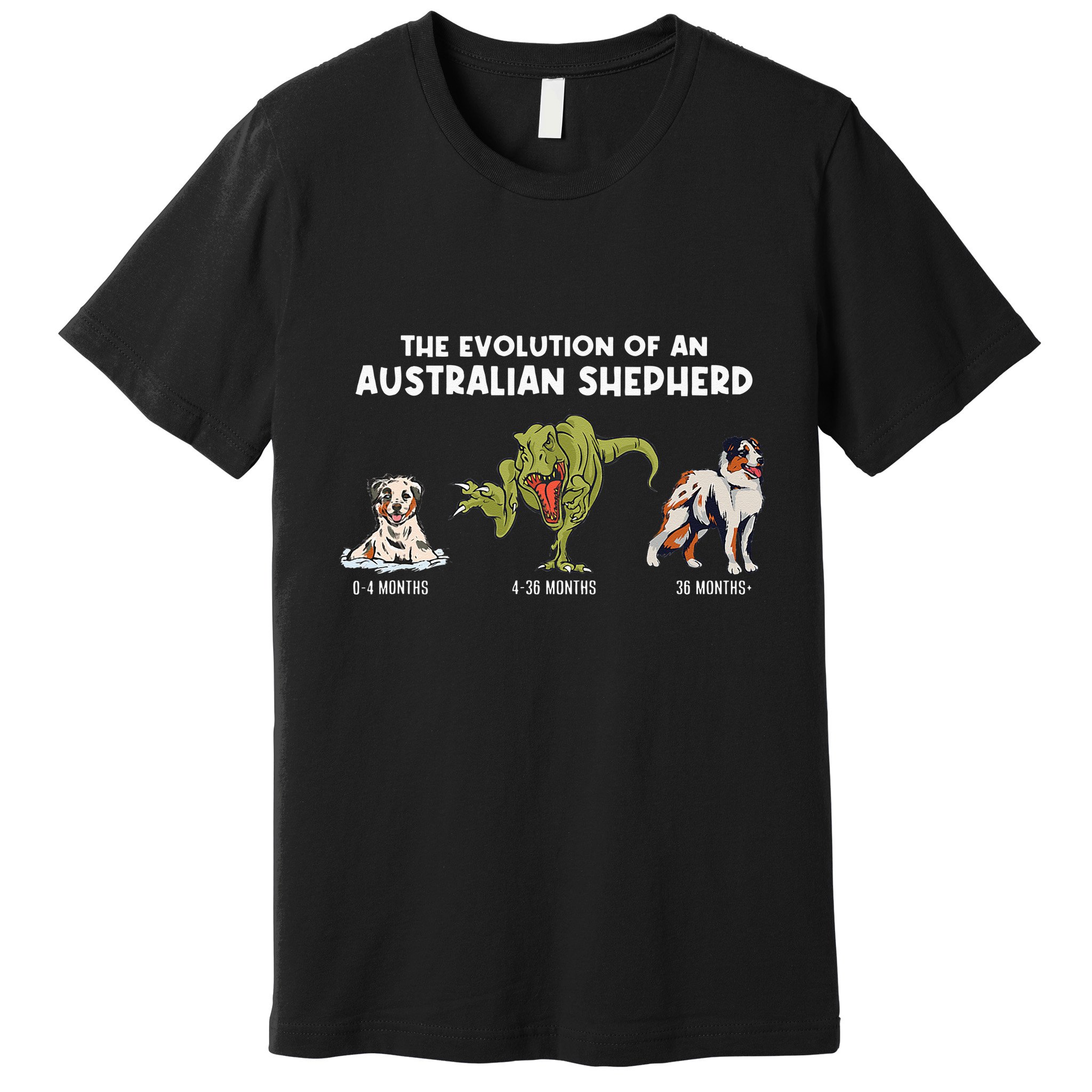 Aussie Dog Mom The Evolution Of An Australian Shepherd Premium T-Shirt