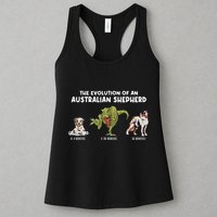 Aussie Dog Mom The Evolution Of An Australian Shepherd Womens Tank Top