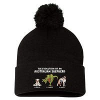 Aussie Dog Mom The Evolution Of An Australian Shepherd Pom Pom 12in Knit Beanie