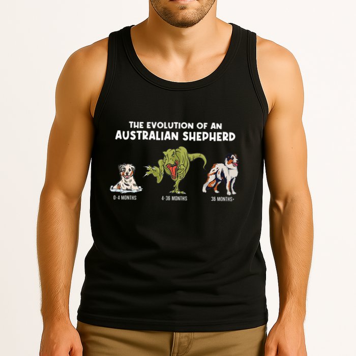 Aussie Dog Mom The Evolution Of An Australian Shepherd Tank Top