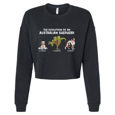 Aussie Dog Mom The Evolution Of An Australian Shepherd Cropped Pullover Crew