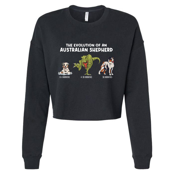 Aussie Dog Mom The Evolution Of An Australian Shepherd Cropped Pullover Crew