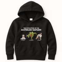Aussie Dog Mom The Evolution Of An Australian Shepherd Kids Hoodie