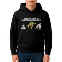 Aussie Dog Mom The Evolution Of An Australian Shepherd Kids Hoodie