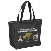 Aussie Dog Mom The Evolution Of An Australian Shepherd Zip Tote Bag