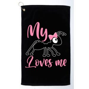 Ant Design My Aunt Loves Me Family Funny Gift For Nephew And Niece Gift Platinum Collection Golf Towel