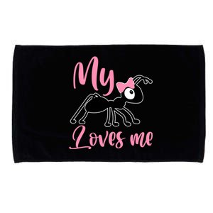 Ant Design My Aunt Loves Me Family Funny Gift For Nephew And Niece Gift Microfiber Hand Towel