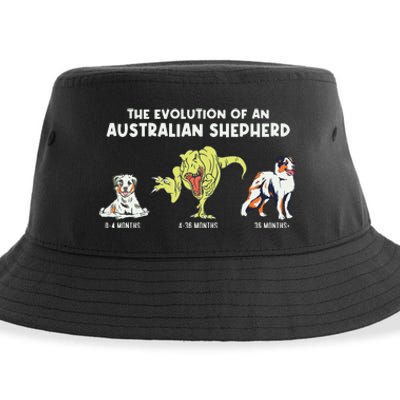 Aussie Dog Mom The Evolution Of An Australian Shepherd Sustainable Bucket Hat