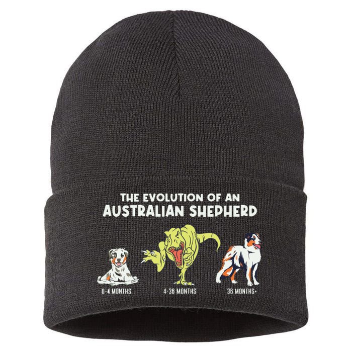 Aussie Dog Mom The Evolution Of An Australian Shepherd Sustainable Knit Beanie