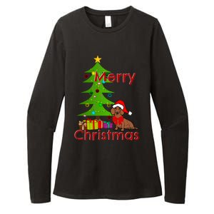 Adorable Dachshund Merry Christmas Funny Doxie Lover Gift Womens CVC Long Sleeve Shirt