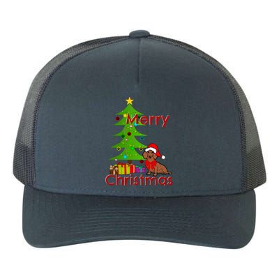 Adorable Dachshund Merry Christmas Funny Doxie Lover Gift Yupoong Adult 5-Panel Trucker Hat