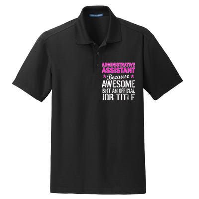 Administrative Assistant Awesome Job Title Dry Zone Grid Polo