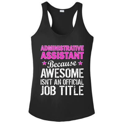 Administrative Assistant Awesome Job Title Ladies PosiCharge Competitor Racerback Tank