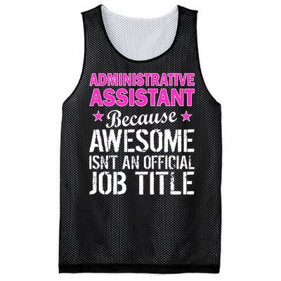 Administrative Assistant Awesome Job Title Mesh Reversible Basketball Jersey Tank