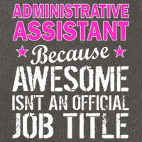 Administrative Assistant Awesome Job Title Cotton Canvas Backpack
