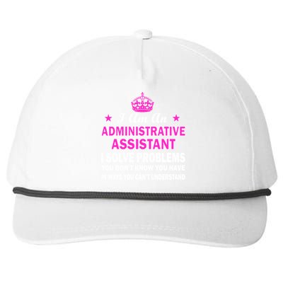 Administrative Assistant Solving Problems Snapback Five-Panel Rope Hat