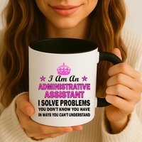 Administrative Assistant Solving Problems Coffee Mug