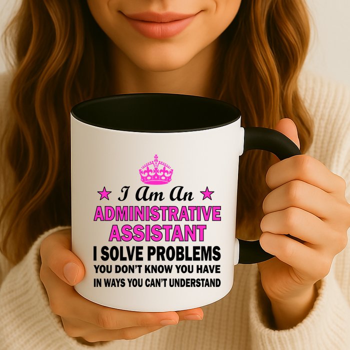 Administrative Assistant Solving Problems Coffee Mug
