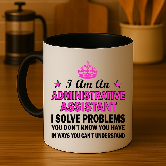 Administrative Assistant Solving Problems Coffee Mug