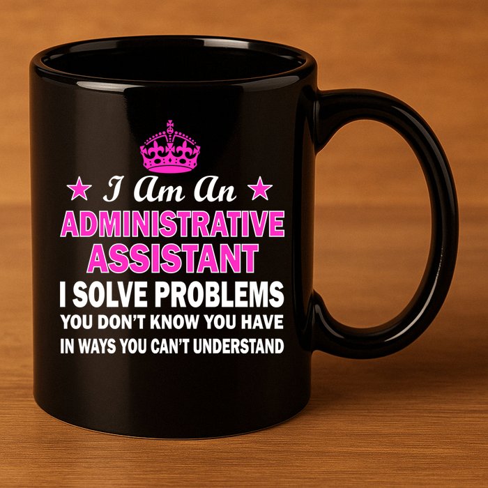 Administrative Assistant Solving Problems 11oz C Handle Ceramic Mug