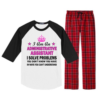 Administrative Assistant Solving Problems Raglan Sleeve Pajama Set