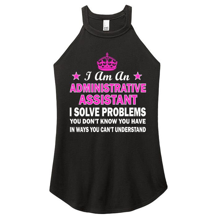 Administrative Assistant Solving Problems Women's Perfect Tri Rocker Tank